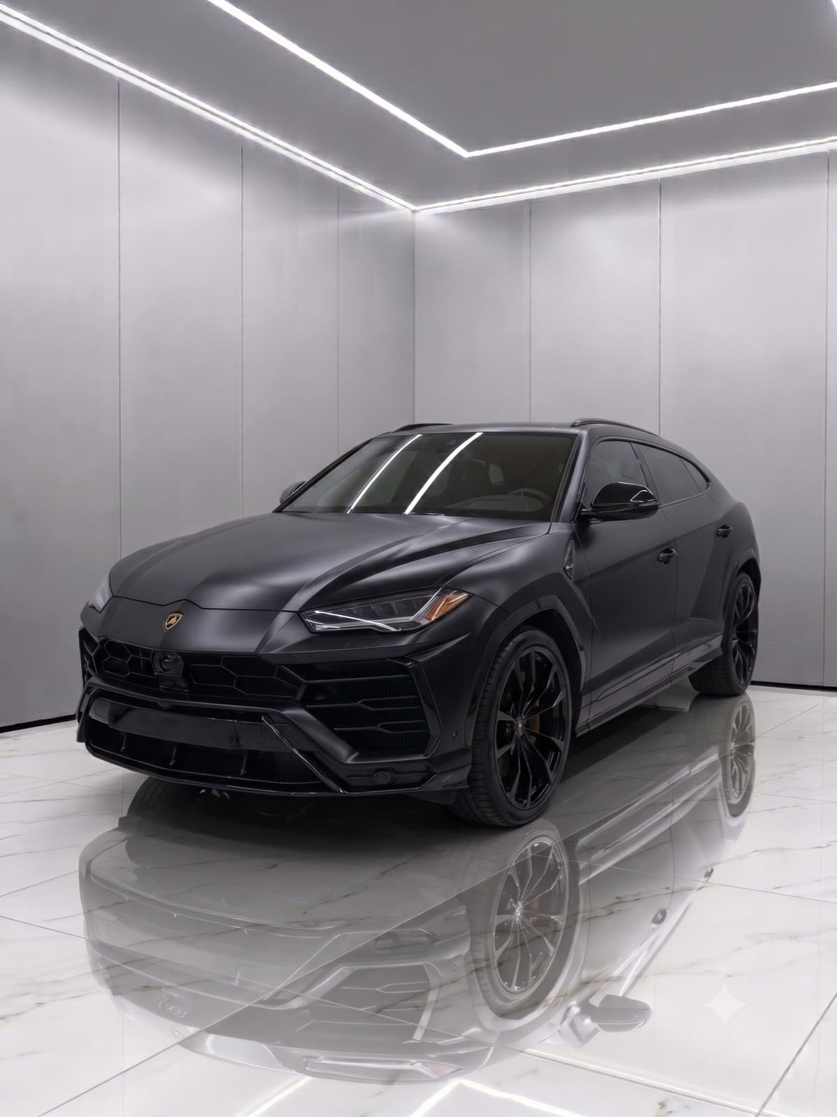 Full wrap negro satinado en Lamborghini Urus — New Gen Customs Guadalajara