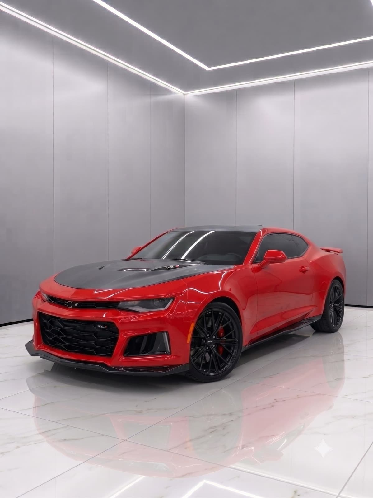 Wrap de cofre y techo negro satinado en Camaro ZL1 — New Gen Customs Guadalajara